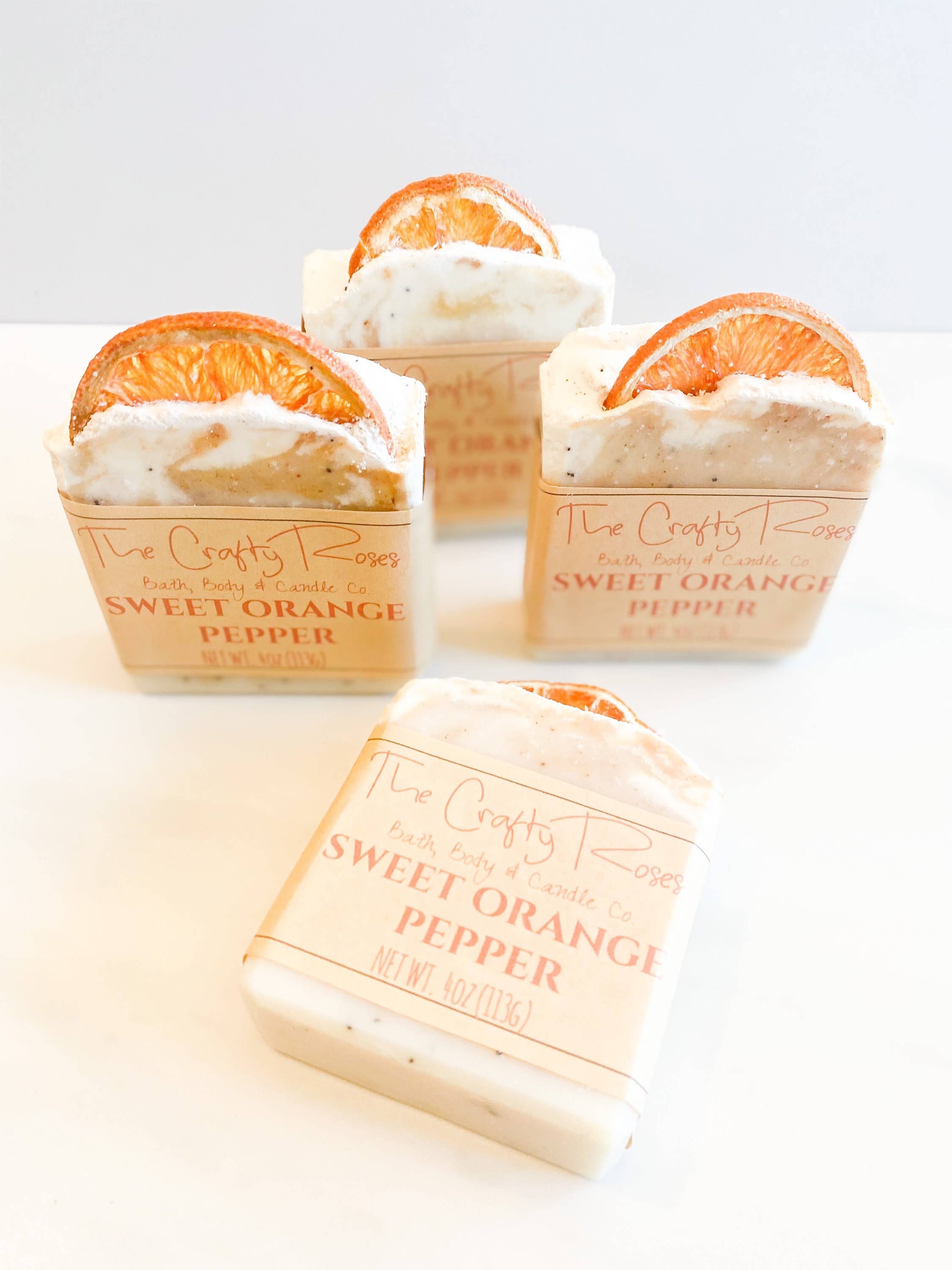 The Crafty Roses – wholesale Bar Soap – New! Sweet Orange Pepper Soap Bar3