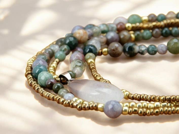 Cape Diablo - Wholesale Beaded/Pearl Necklace - Native 3 Layered Necklace2