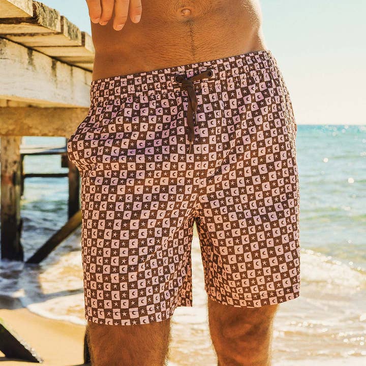 Shorts de tous les jours Rich Grandpa Seersucker en multi pour la vente par Skwosh