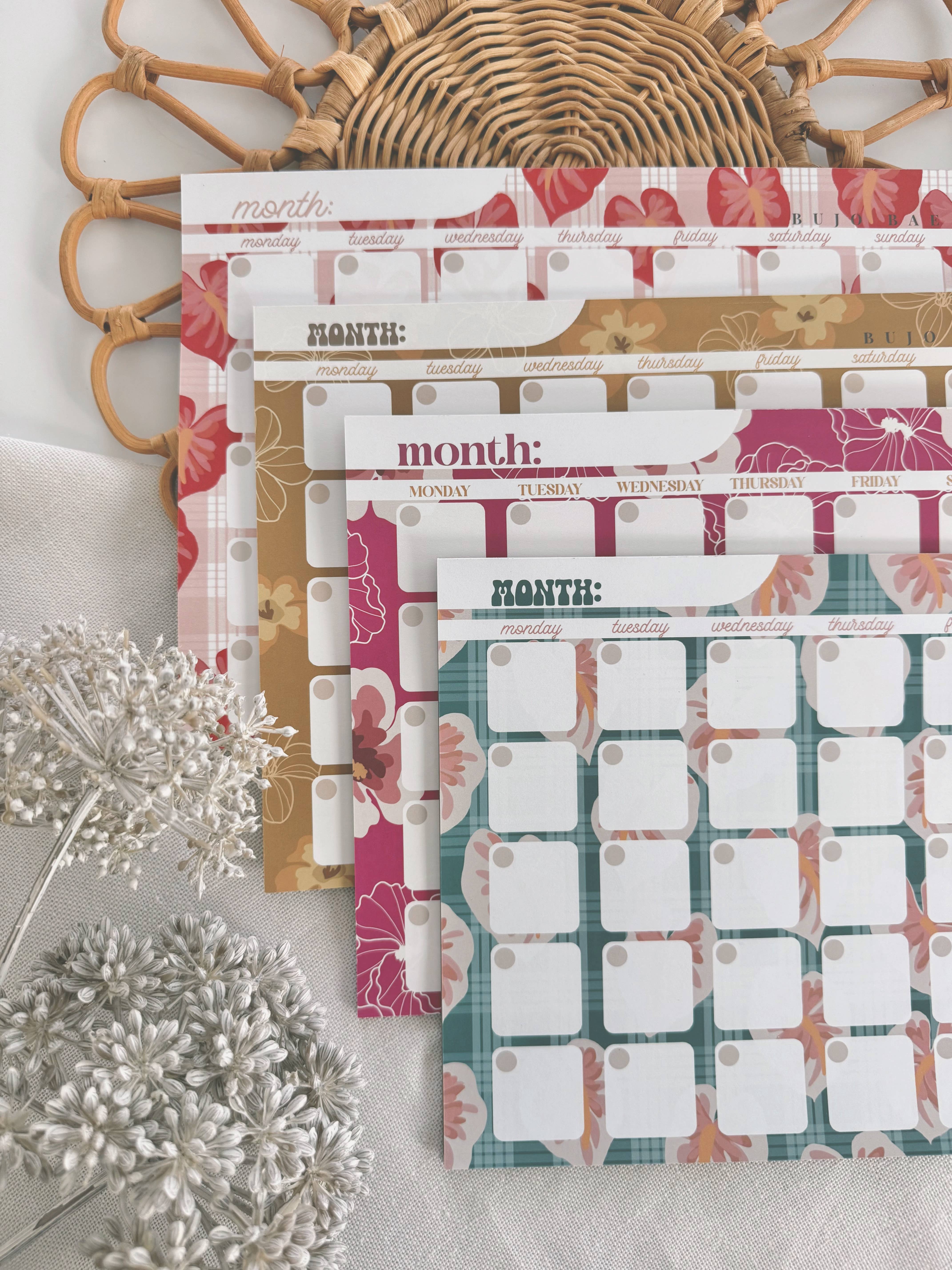 Bujo Bae - Wholesale Notepad - Puakenikeni in Honey Hue | Monthly Notepad2