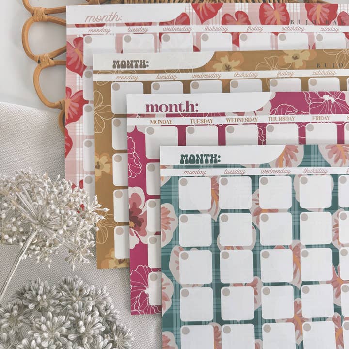 Bujo Bae - Wholesale Notepad - Puakenikeni in Honey Hue | Monthly Notepad2