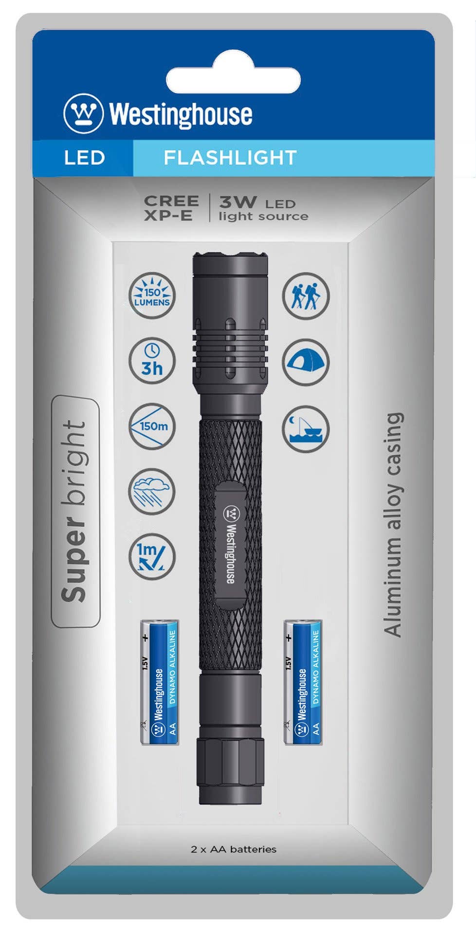 Westinghouse Battery - Vente Lampes de poche - Westinghouse Lampe de poche en aluminium Cree 3 W1