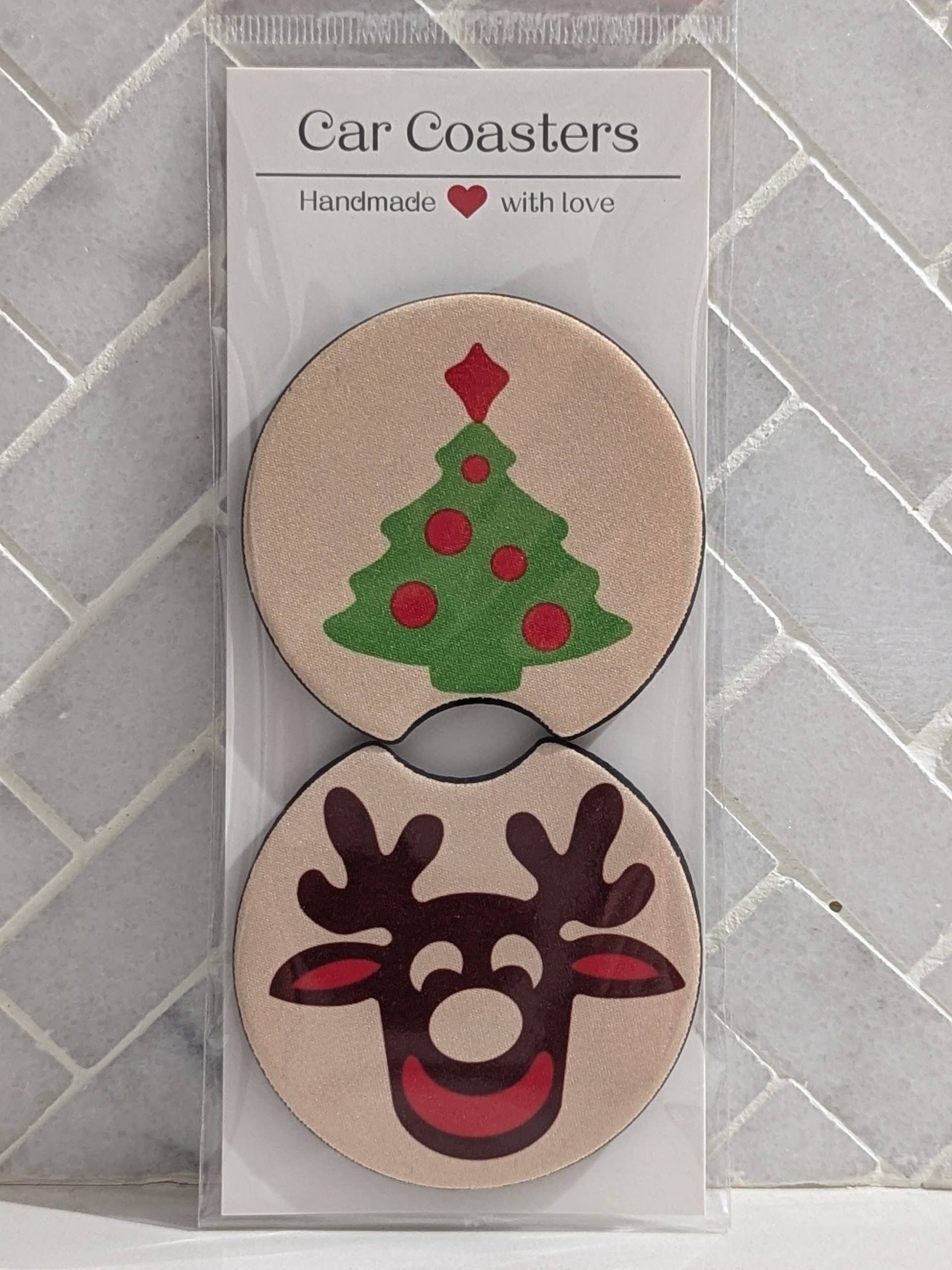 Sweet Bean Candle Collective - Wholesale Car Coaster - Women's - Christmas Sugar Cookie Car Coasters3