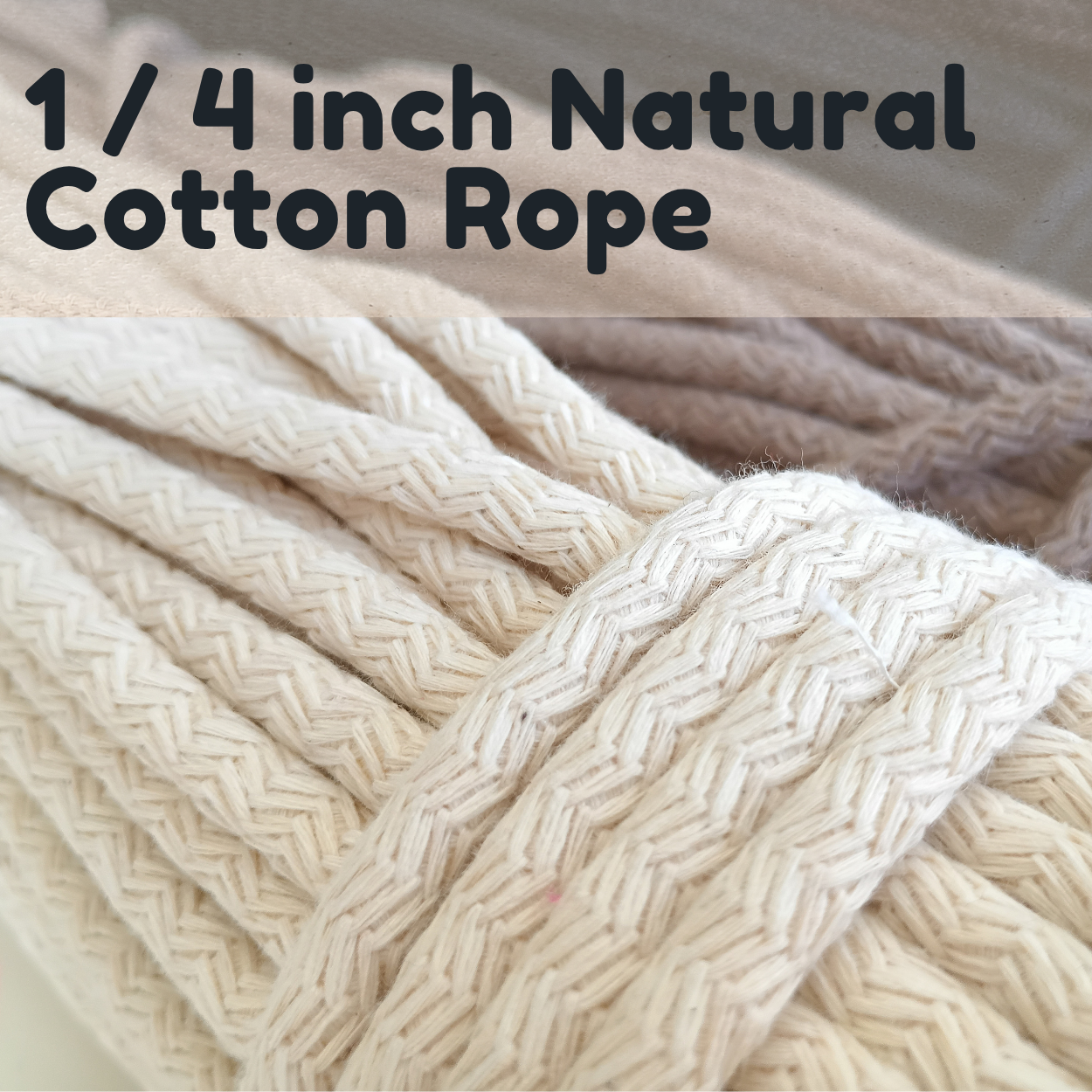 Dream Trimming Goods LLC - Wholesale Craft Supplies - Natural Cotton Rope 1/4' inch x 500 Yards – Dream Trimming3