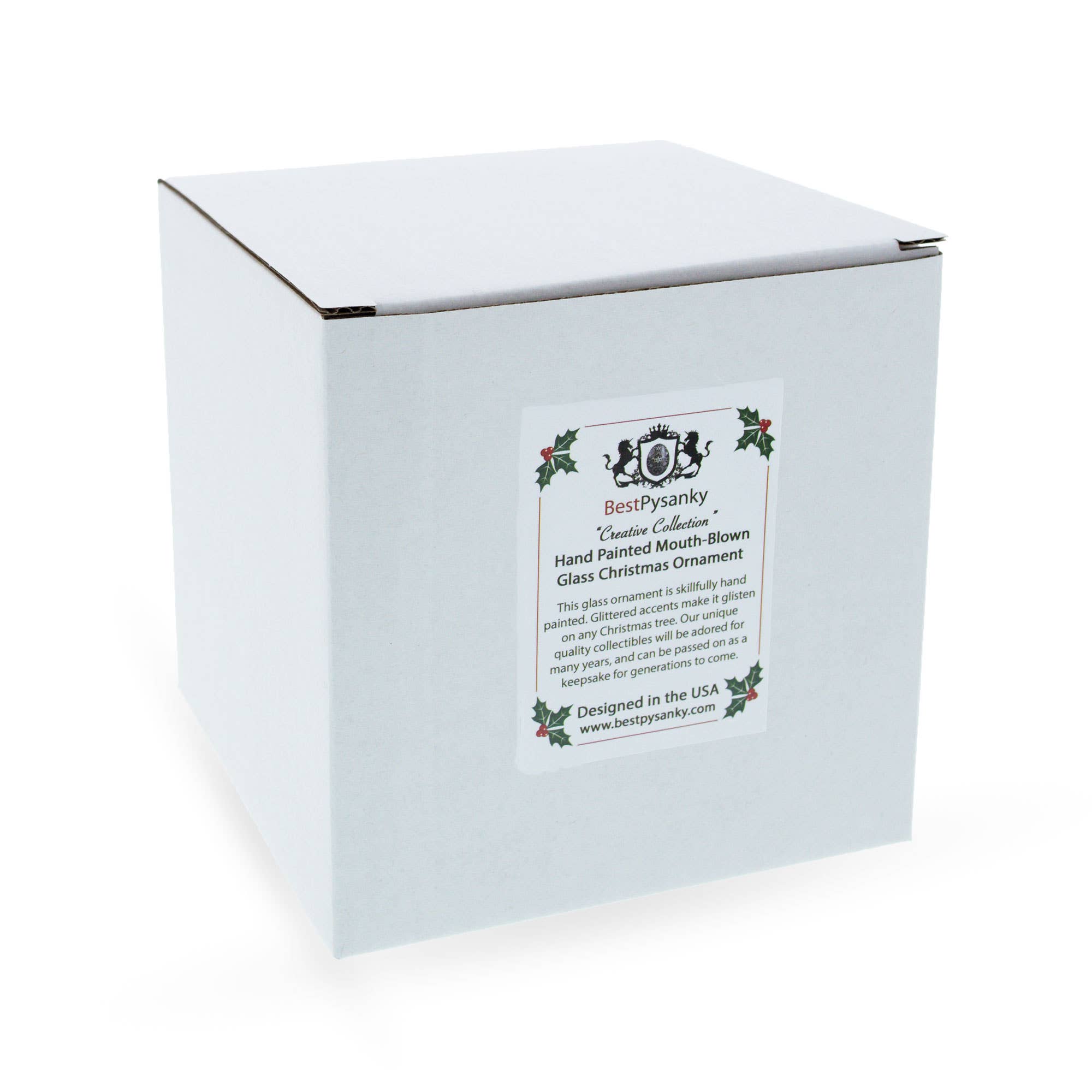 BestPysanky - Vente Objets de décoration - Ornement de Noël en verre avec drapeau ondulant des États-Unis2