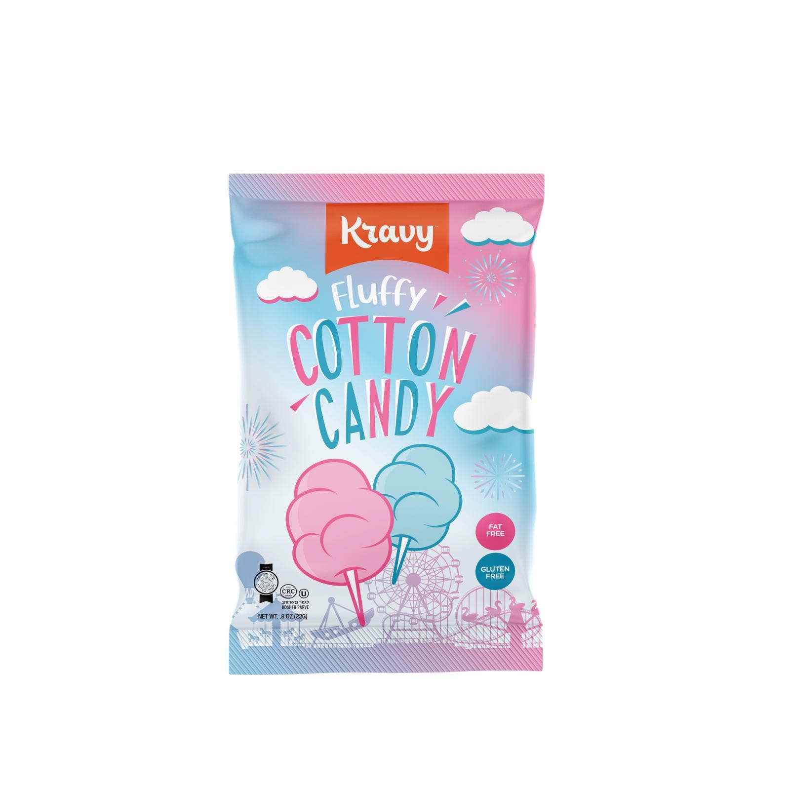 Kravy Foods - Wholesale Cotton Candy - Kravy Fluffy Cotton Candy 0.8oz