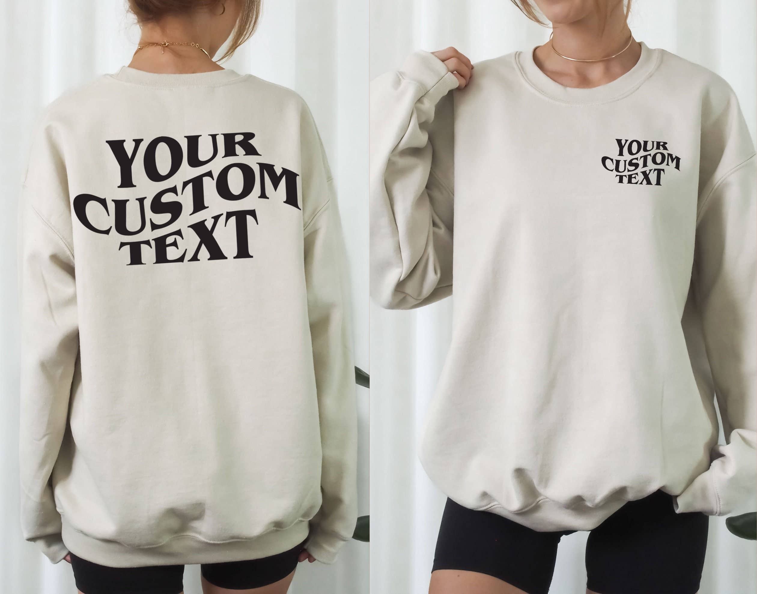 Typically Vulgar - Wholesale Sweatshirt - Unisex - Custom RETRO TEXT Sweatshirt // Gildan, Two-Sided Print10