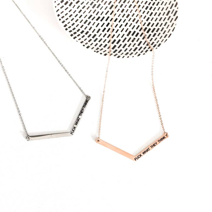 FUCK O QUE ELES PENSAM - Design de Colar por atacado de Glass House Goods