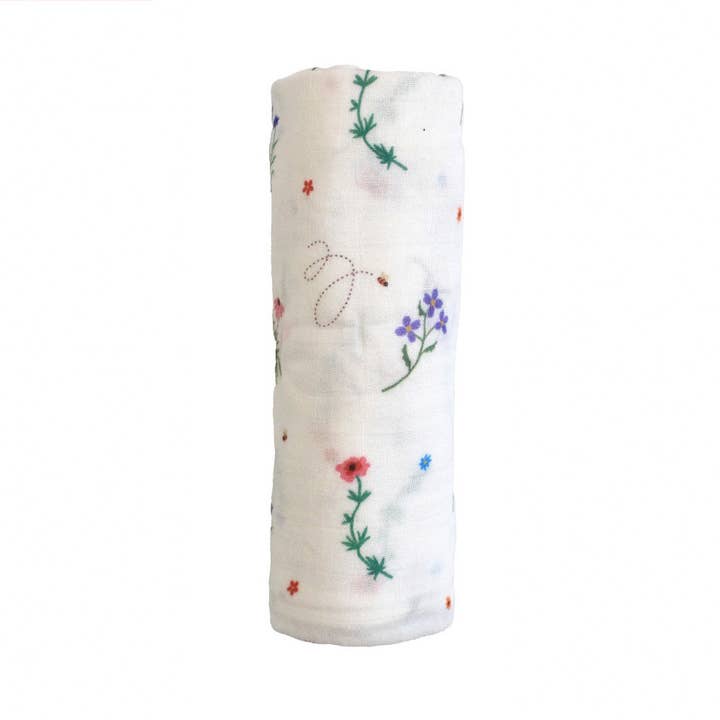 Wildflowers Swaddle for wholesale by bamboo little