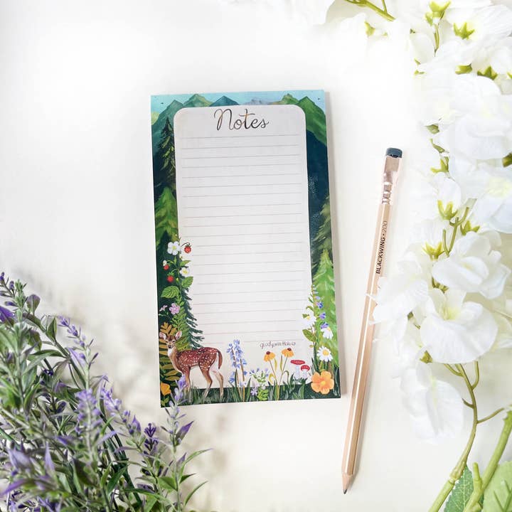 glad you're here co - Wholesale Notepad - Woodland Deer Notepad