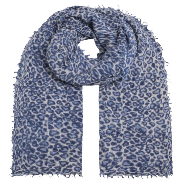 Sciarpa in cashmere LeoHeart-cs in blu jeans per la vendita all'ingrosso da parte di cute stuff GmbH