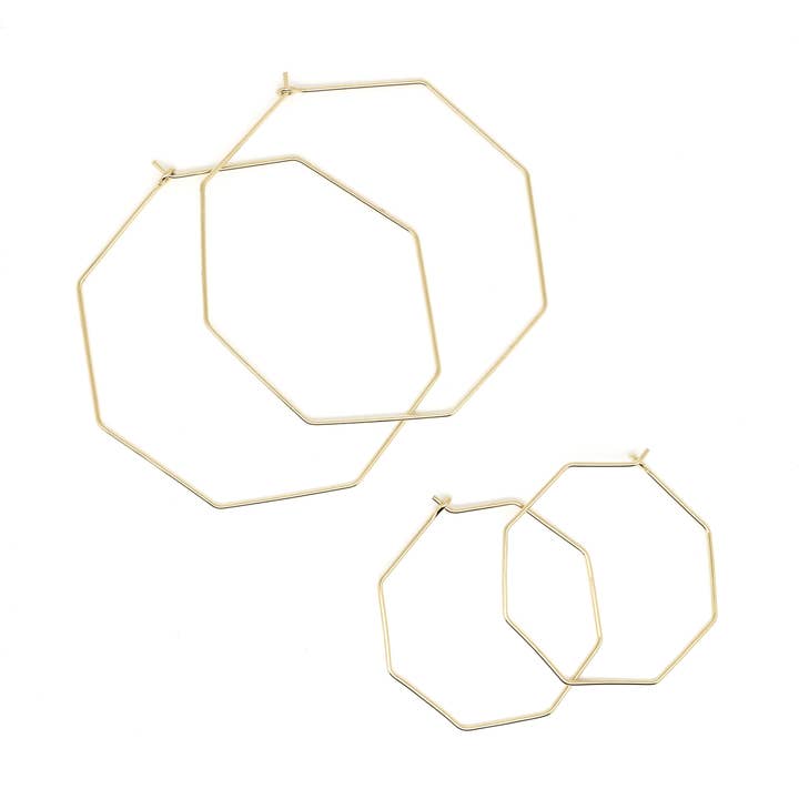 Nash Octagon Hoop for wholesale by Agapantha Jewelry