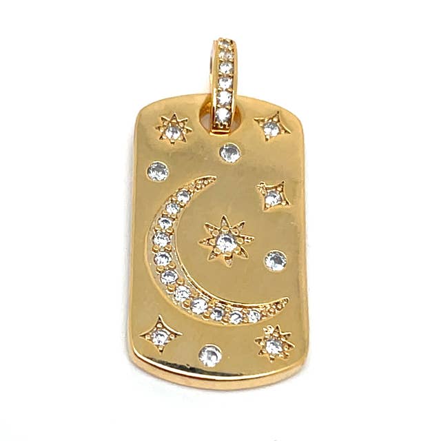 Pendentif Sparkling Moon pour la vente par LINK Jewelry