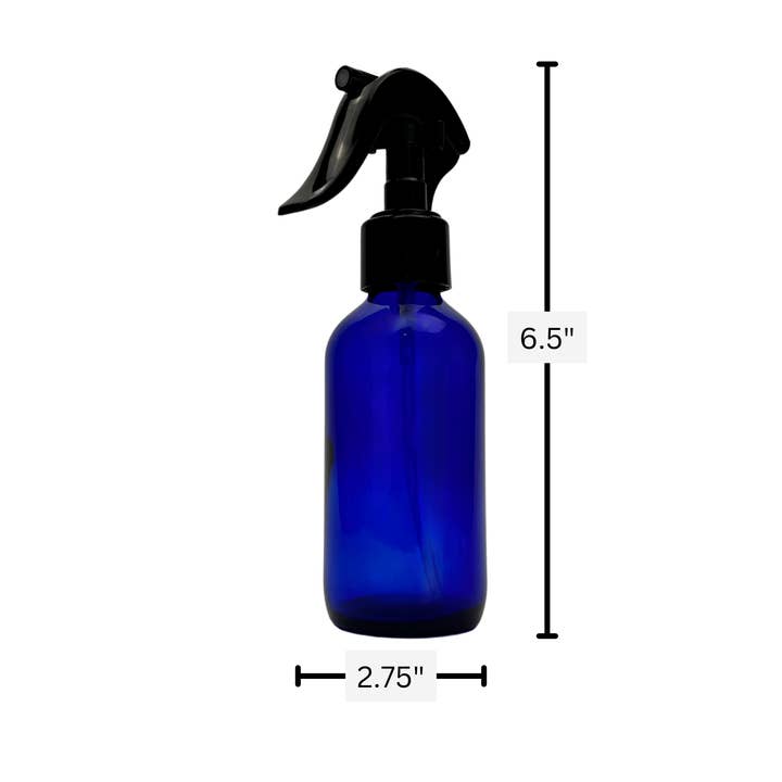 The Bottle Shoppe - Wholesale Spray bottle - 4oz Cobalt Blue Glass Bottle w/ Black Mini Trigger Sprayer 2
