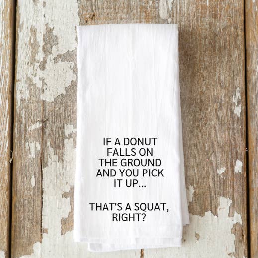 That's A Squat, Right? Towel for wholesale by Pine & Fiber Co.