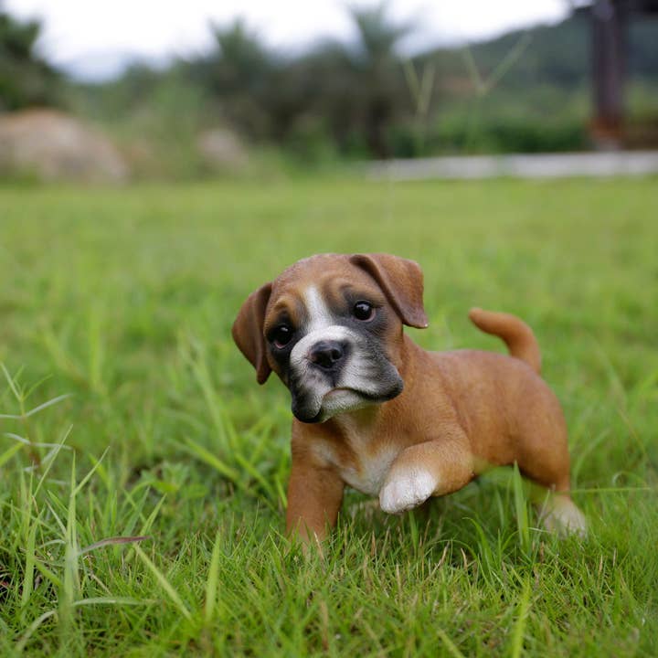 Hi-Line Gift Ltd. - Vente Figurine décorative - Statue jouant à un chiot Boxer