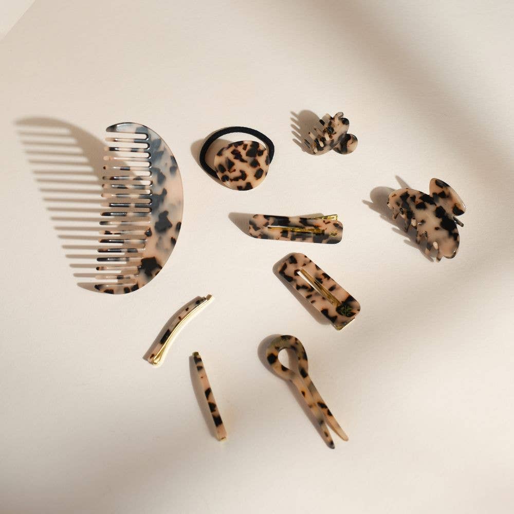 Bachca - Venta al por mayor Conjunto de accesorios para el pelo - Mujer - Kit inicial de accesorios para el cabello con carey3