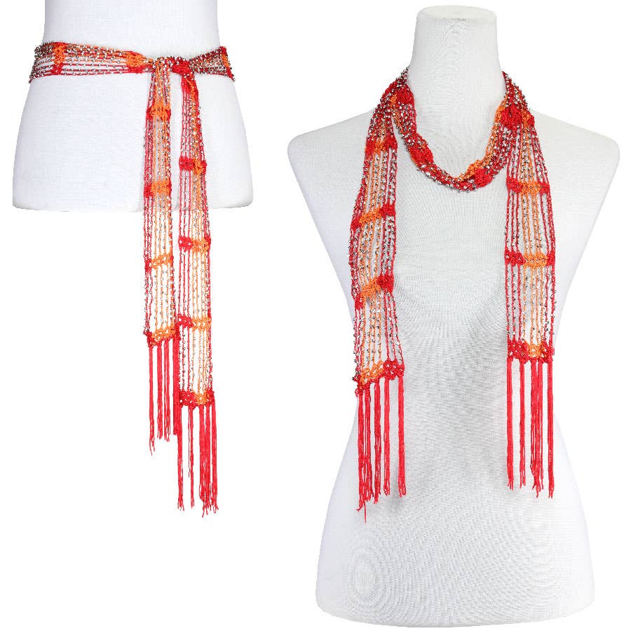 The Magic Scarf Company - Wholesale Scarf - Women's - 1755 - Shanghai Beaded Scarves/Sash99