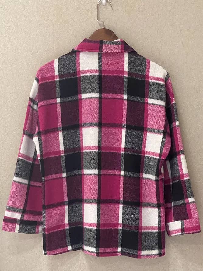 UNISHE - Vente Veste-chemise – femme - XC1238 Veste en flanelle à carreaux Femme16