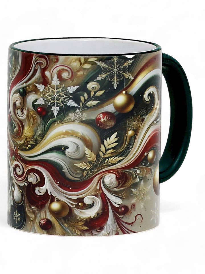SUBLIMART: Christmas Ceramic Mug – Fluid Wave Design by RC Designs (Pattern #02) for wholesale by SublimArt