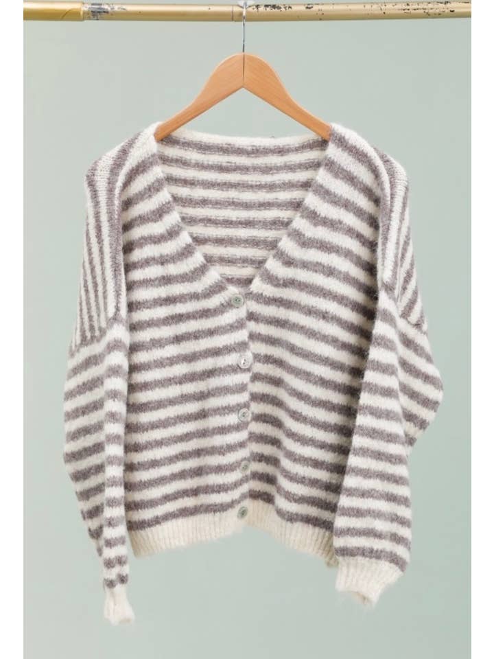 LÉA & LUC - Wholesale Cardigan - Women's - Striped cardigan REF. 5106210