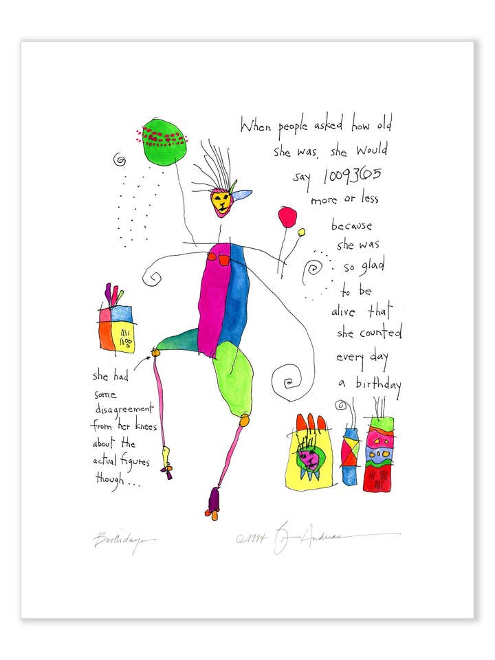 Birthdays 11x14 Art Print for wholesale by StoryPeople