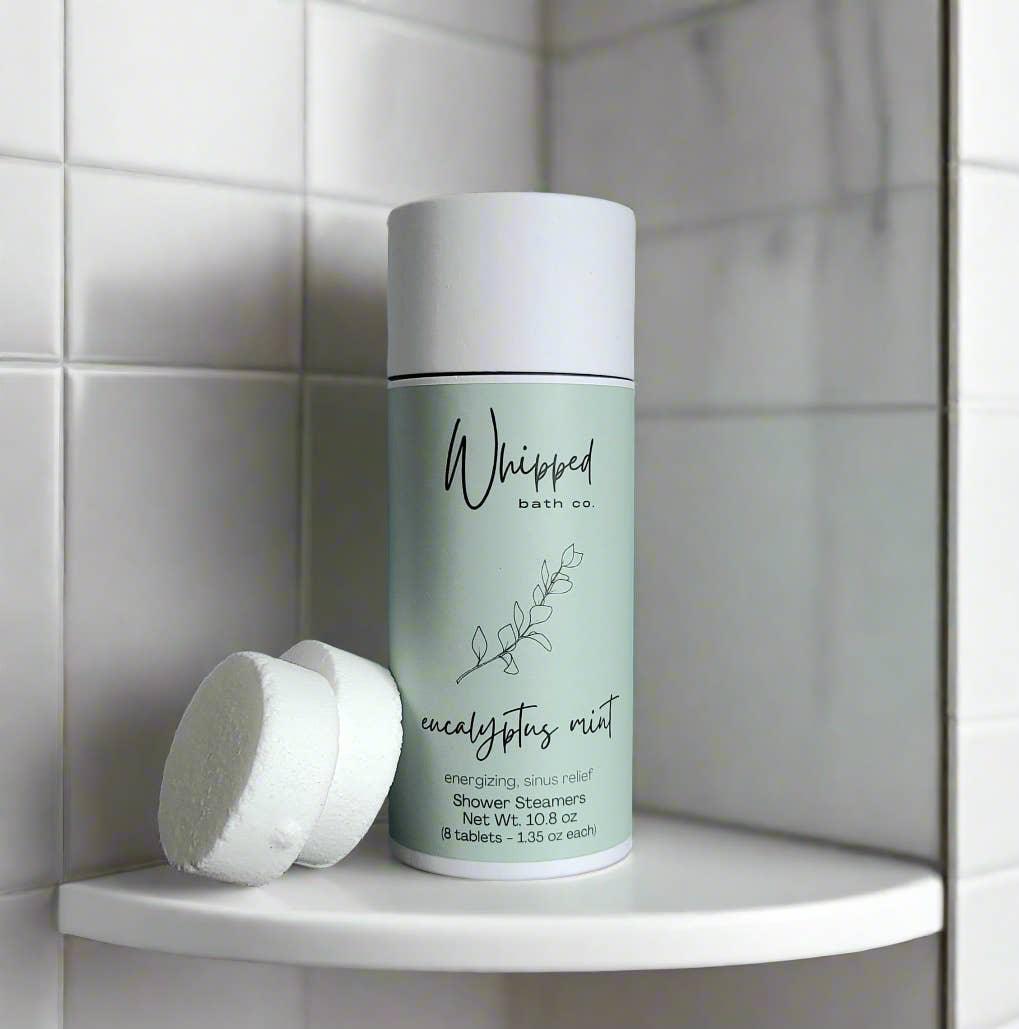 Eucalyptus Mint Shower Steamers for wholesale by Whipped Bath Co.