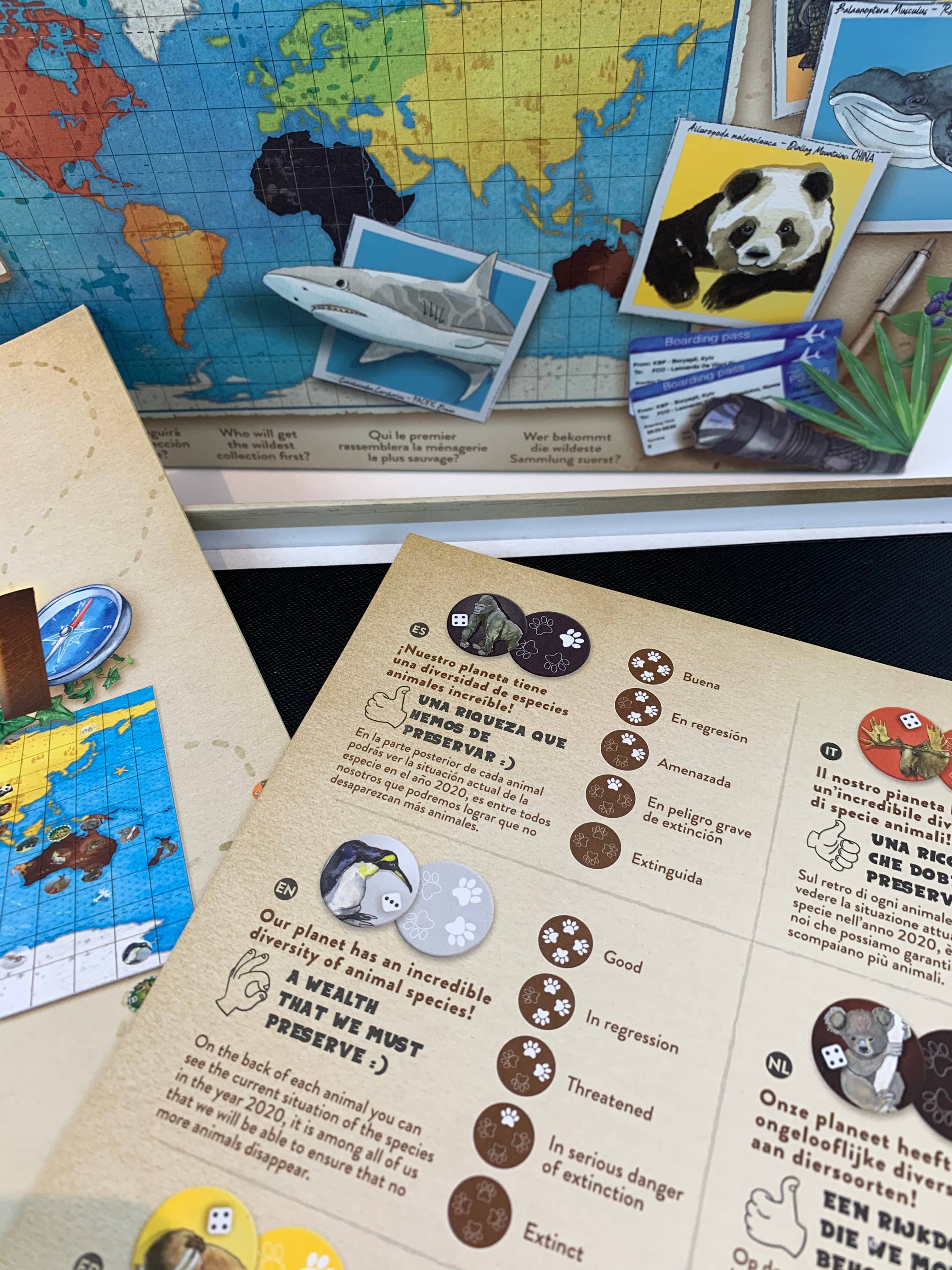 Juegaconmigo - Vente Jeux de société - Safari - Jeu de société stratégique sur les animaux du monde6