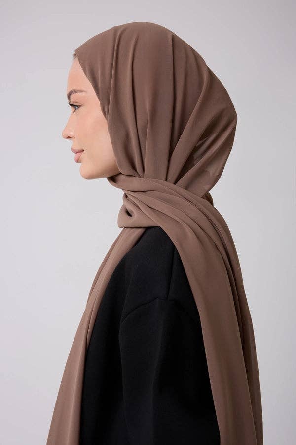 Akoya Hijabs - Vendita all'ingrosso Hijab - Donna - Hijab Istantaneo 2 in 1 in Chiffon con Copertura Completa0