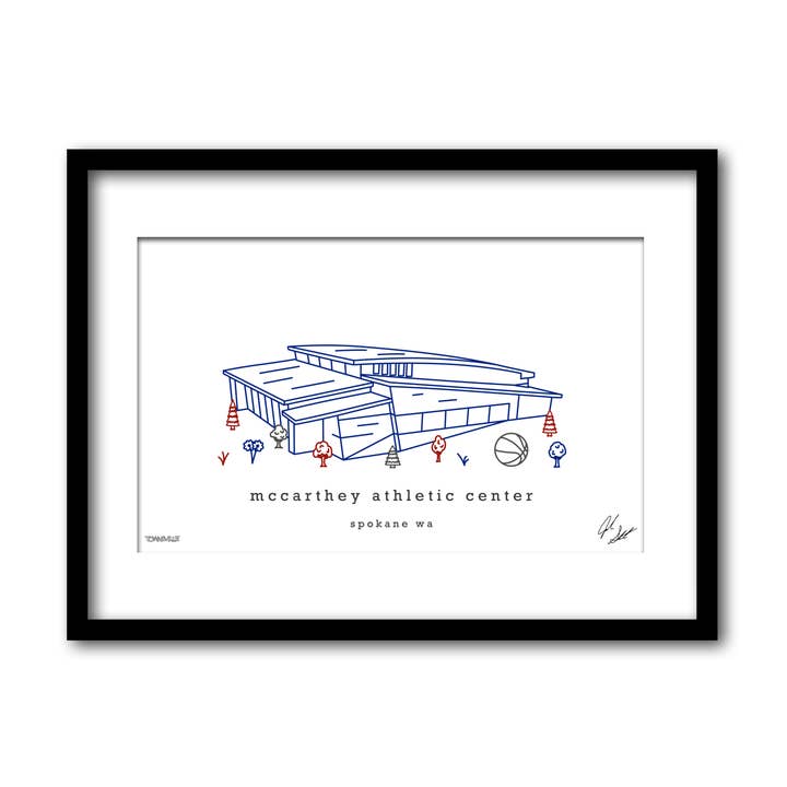 McCarThey Atletisk Center Minimalistisk Decor Washington Art for engroshandel hos Townsville Art