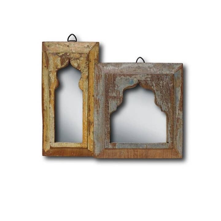 Specchio da parete con cornice da finestra antica per la vendita all'ingrosso da parte di Nature and Style Wohnkultur Import GmbH