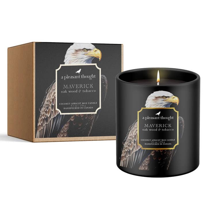 A Pleasant Thought - Wholesale Jar/Filled Candle - MAVERICK | OAK WOOD & TOBACCO | RAVEN CANDLE1