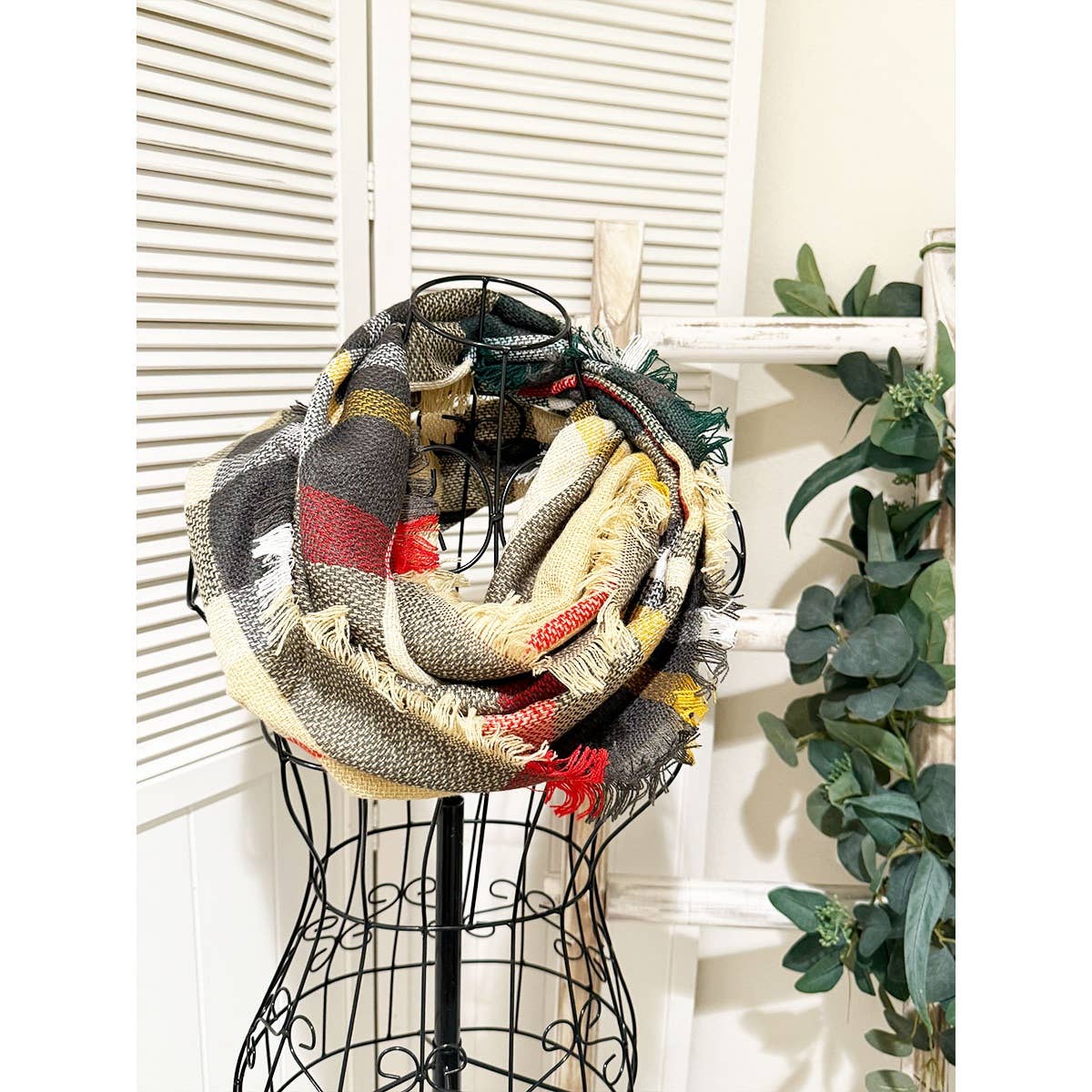 MÉLANGER LA COULEUR Écharpes Infinity à motif écossais en vente sur Faire1