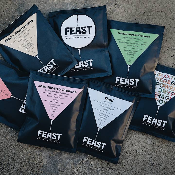 Feast Coffee Coffee Sampler Box for wholesale by Feast Coffee & Culture
