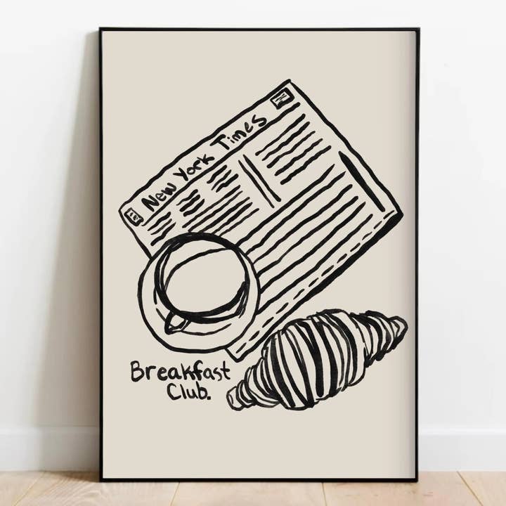 Breakfast Club Print for wholesale by Olive Street Collective