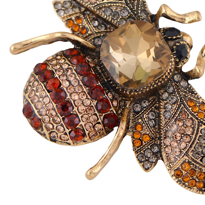 AK Brand – wholesale Brooch – Bee Brooch Pin Rhinestone Insect Flower Jewelry36