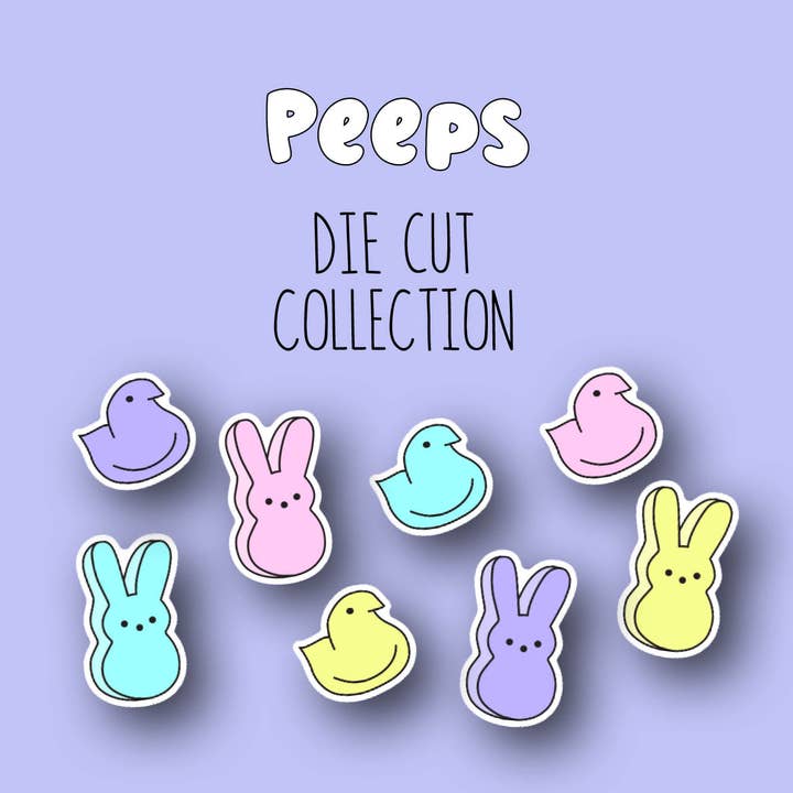 Collection de stickers Peeps DIE CUT pour la vente par Shine Sticker Studio