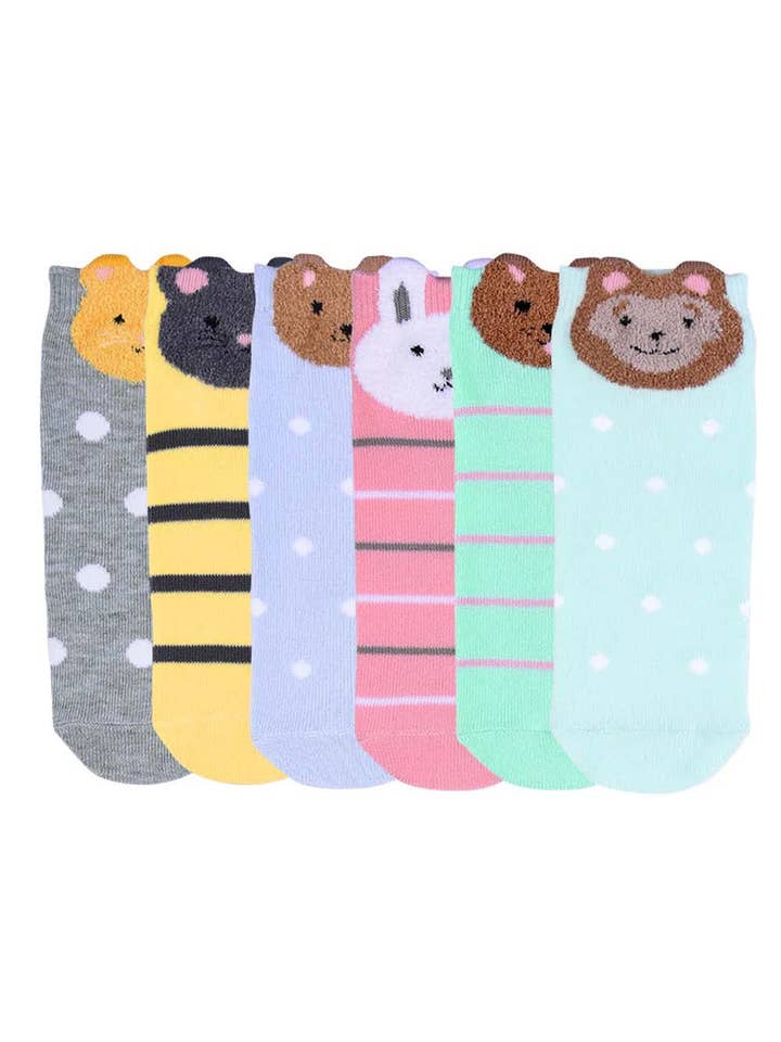 Little Kids Socks | Fuzzy Animals for wholesale by Amerikan Basics