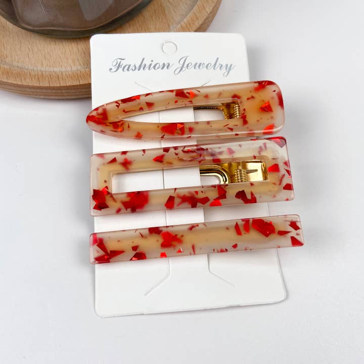 SoapElenGlen - Wholesale Hair Clip - Women's - 3 pcs colorful candy bangs hair clip