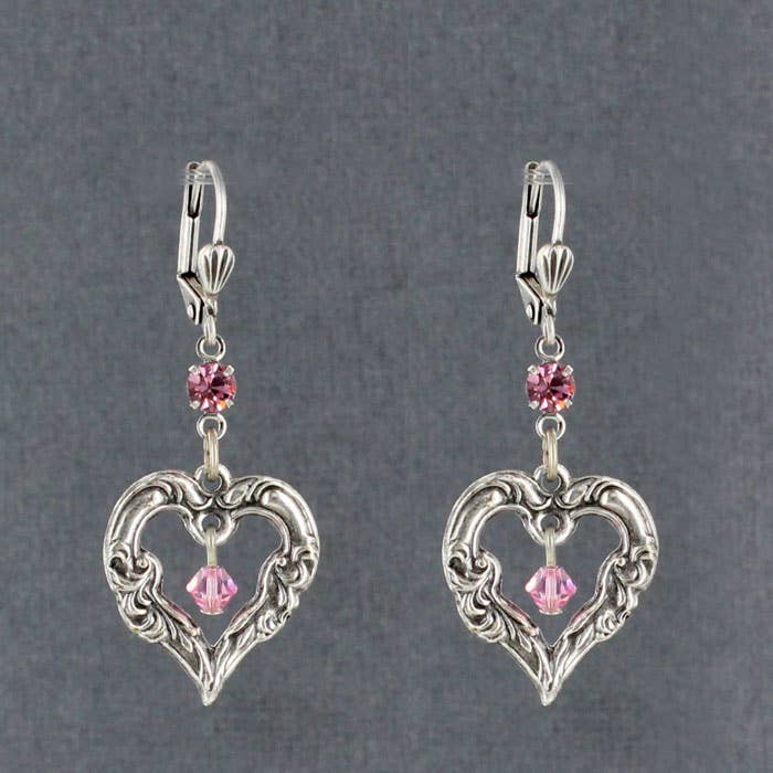 Sadie Green's Jewelry - Wholesale Dangle Earrings - Heart Earrings 1270-SP-STM