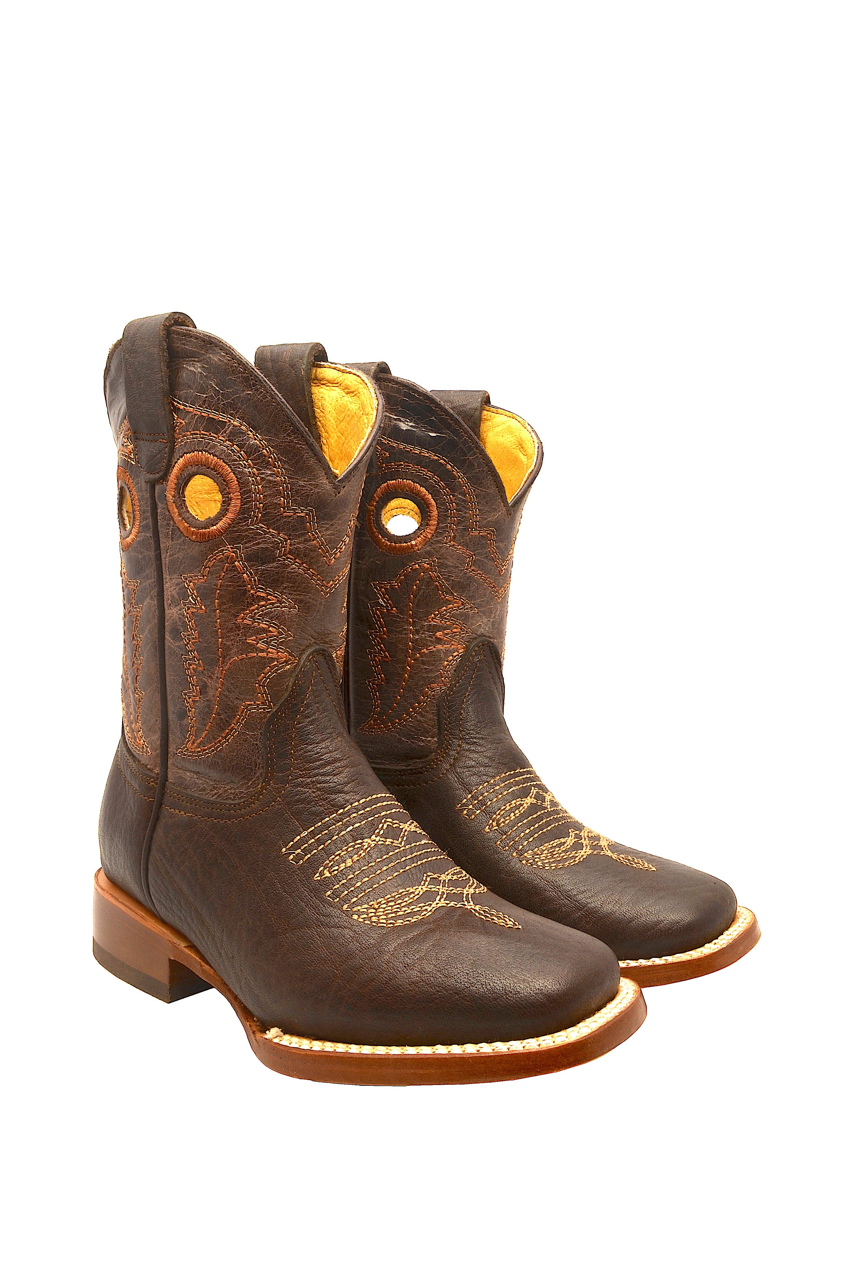 3400 BULL MOCHA KIDS WIDE SQUARE BOOT for wholesale on Faire6