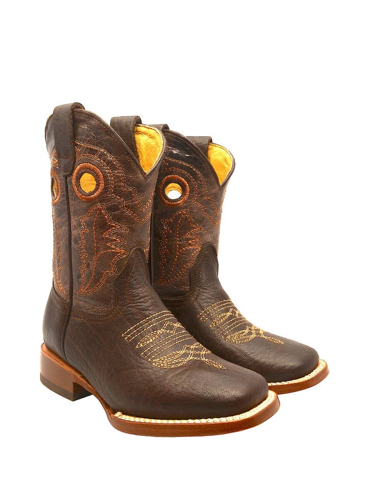 3400 BULL MOCHA KIDS WIDE SQUARE BOOT for wholesale on Faire6