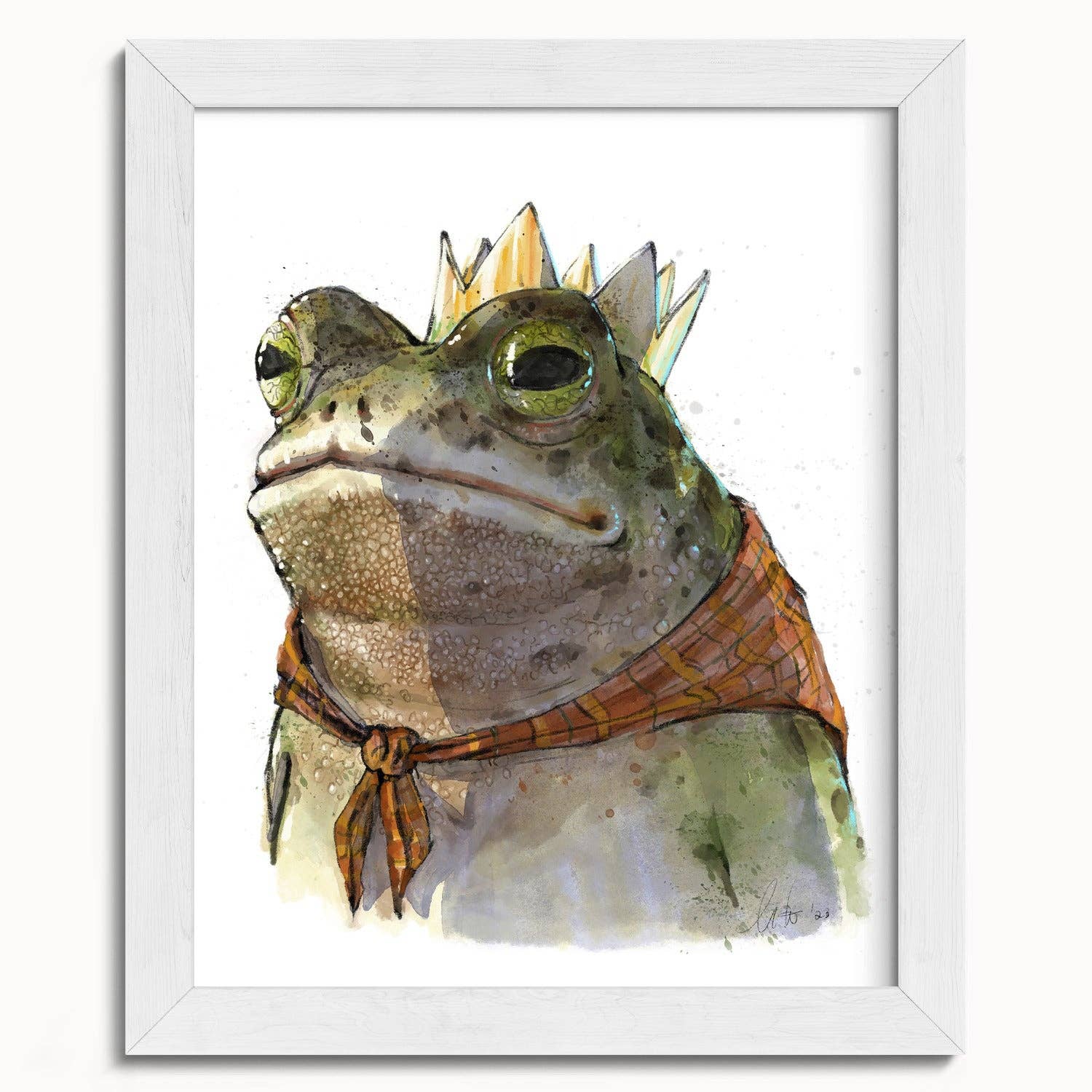 The Ugly Cat Studio - Wholesale Art Print - Toad King Watercolour Fine Art Print10