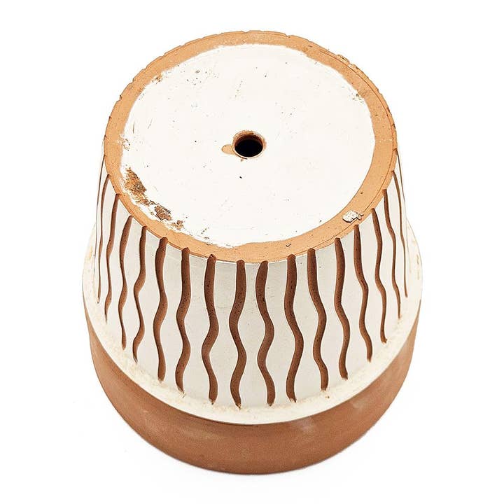 A&B Home Group Inc. - Wholesale Plant pot - D8.5x8" Standard Terracotta Vertical Scroll Pot - Medium4