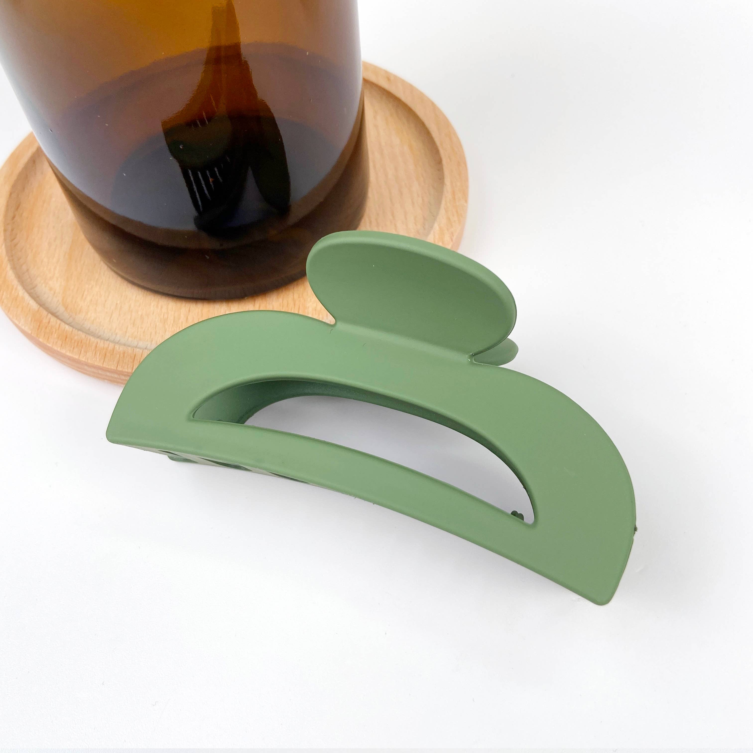 SoapElenGlen - Wholesale Hair Clip - Women's - 3.54" half circle frosted design hair clip9