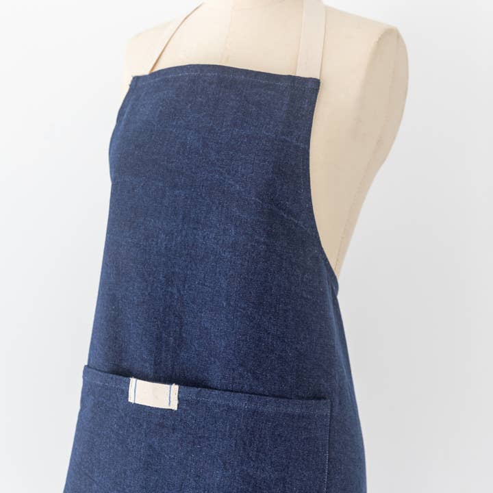 Heirloomed Collection - Wholesale Apron - Millworks Collection Dark Denim Adult Apron