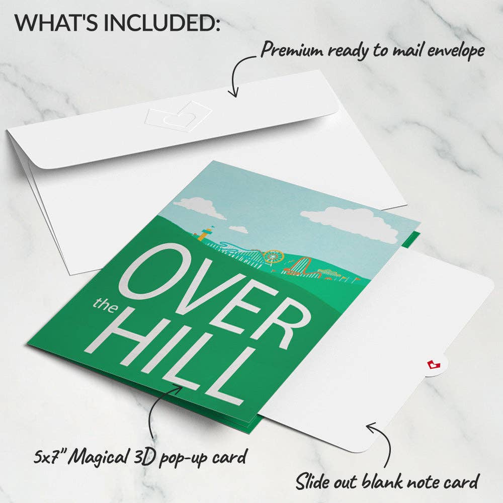Lovepop Cards - Wholesale Birthday Card - Over the Hill Birthday Pop-Up Card 5x7"6