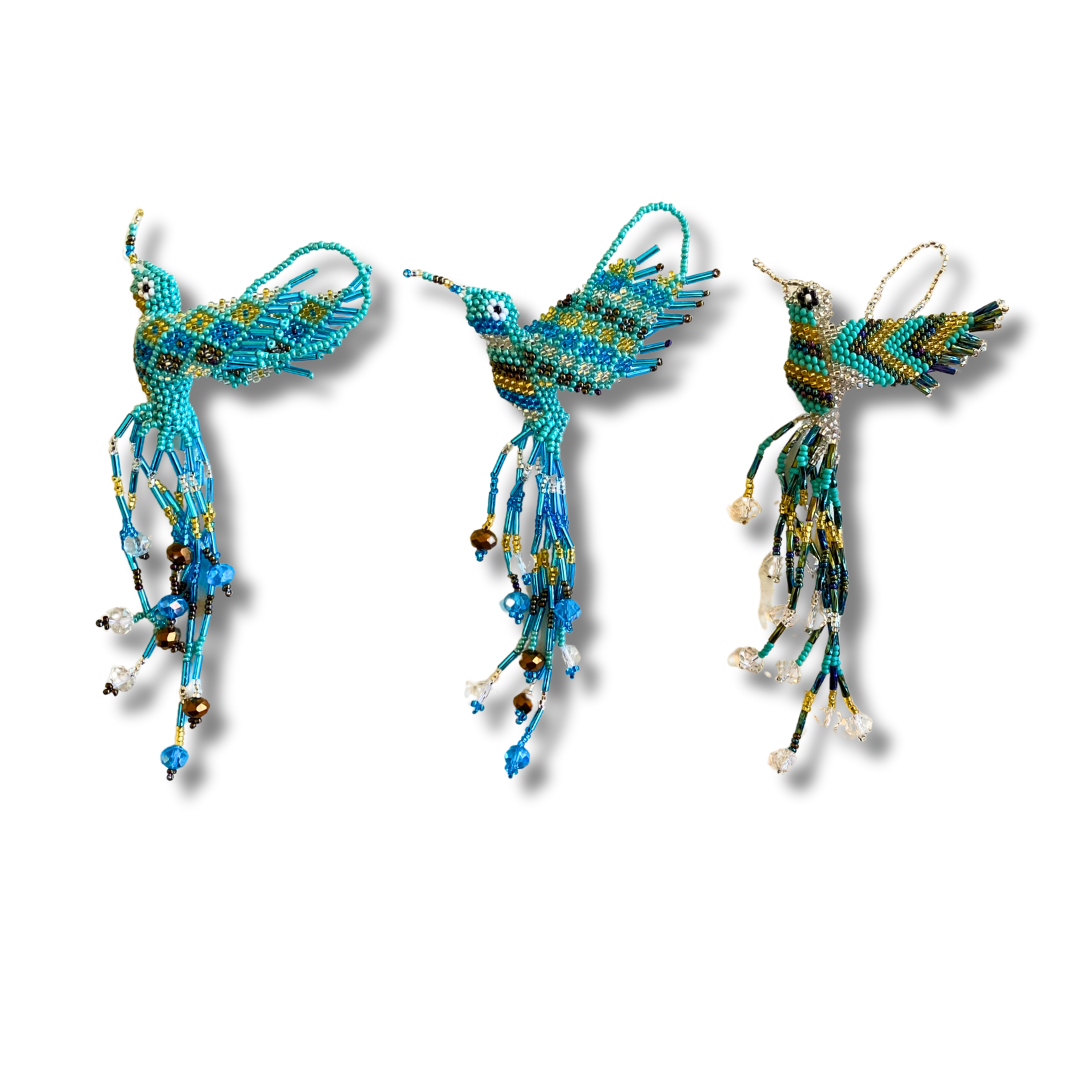 Lumily - Vente Objets de décoration - Grande ornement de perles de graine de colibri - Guatemala9