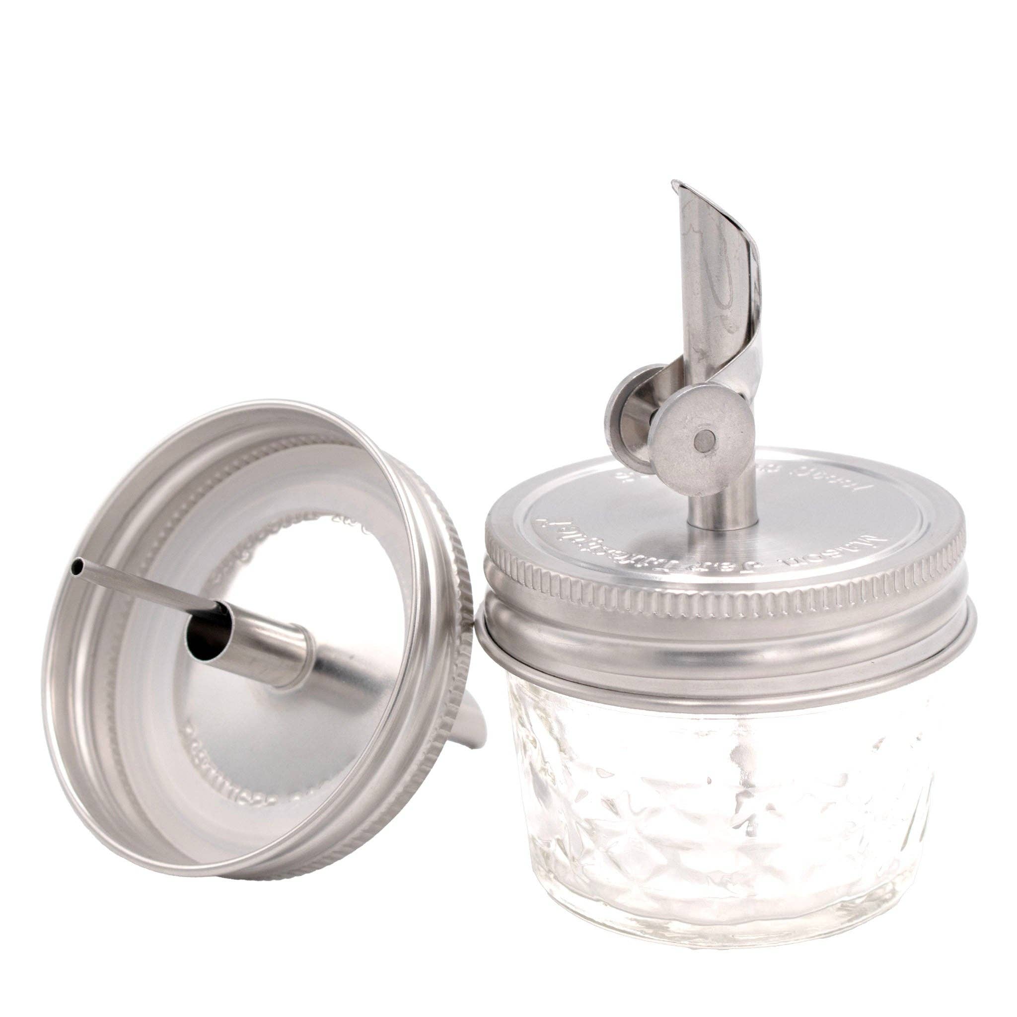 Mason Jar Lifestyle - Wholesale Kitchen Tool/Gadget - Stainless Steel Pour Spout Oil Cruet Lids for Mason Jars5