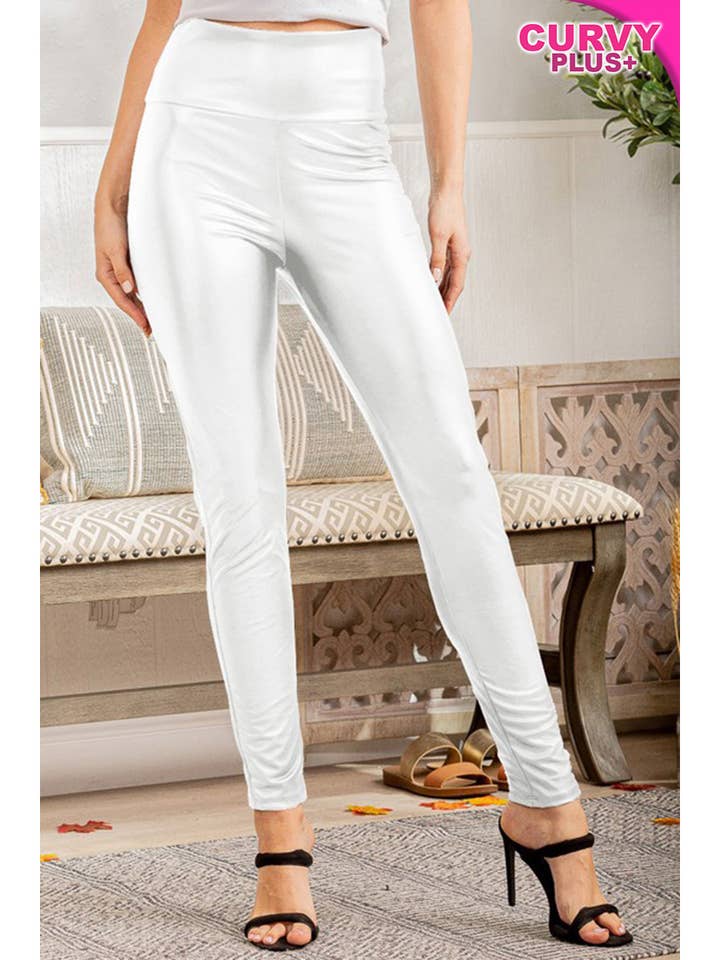 LEGGINGS SLIM FIT DE PIEL SINTÉTICA para venta al por mayor de Pink Irene Wholesale